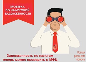 Задолженность по налогам можно проверить в МФЦ