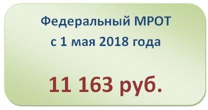 О МИНИМАЛЬНОЙ ЗАРАБОТНОЙ ПЛАТЕ с 1 мая 2018 года